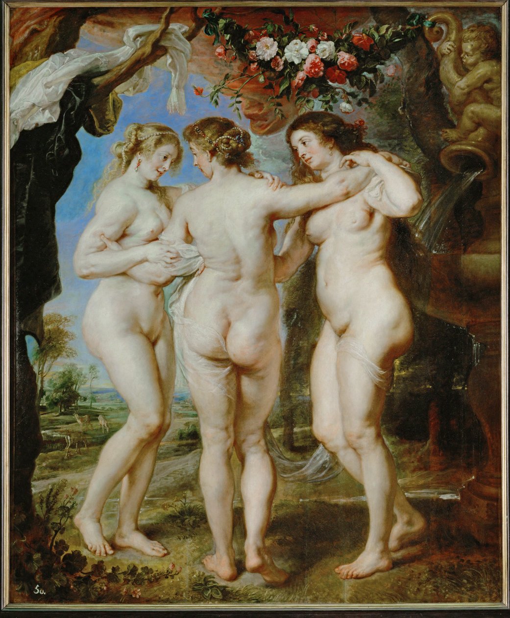Le tre Grazie, 1636 circa (dipinto su tavola) da Peter Paul Rubens