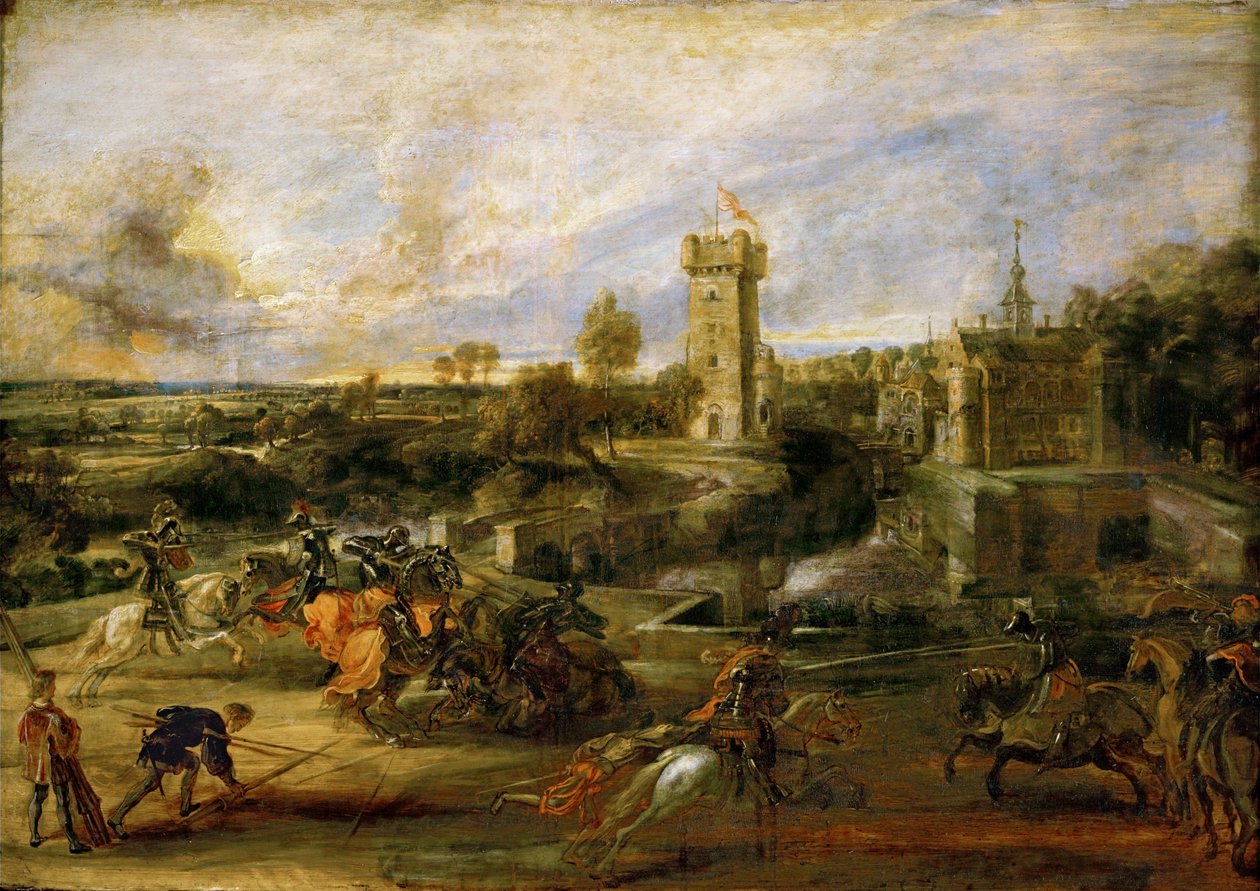 Il torneo (olio su tavola) da Peter Paul Rubens