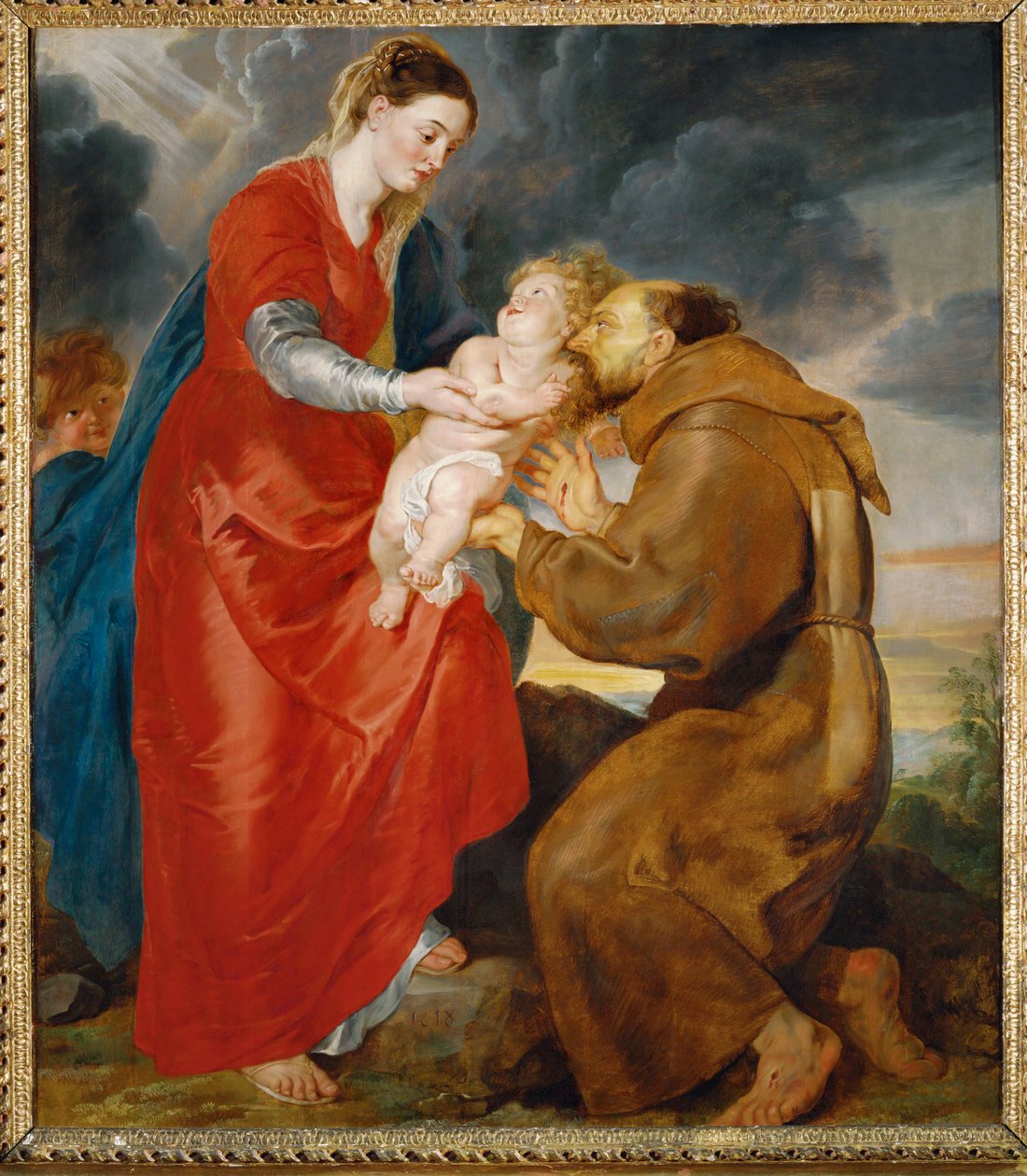 La Vergine presenta il Bambino Gesù a San Francesco da Peter Paul Rubens