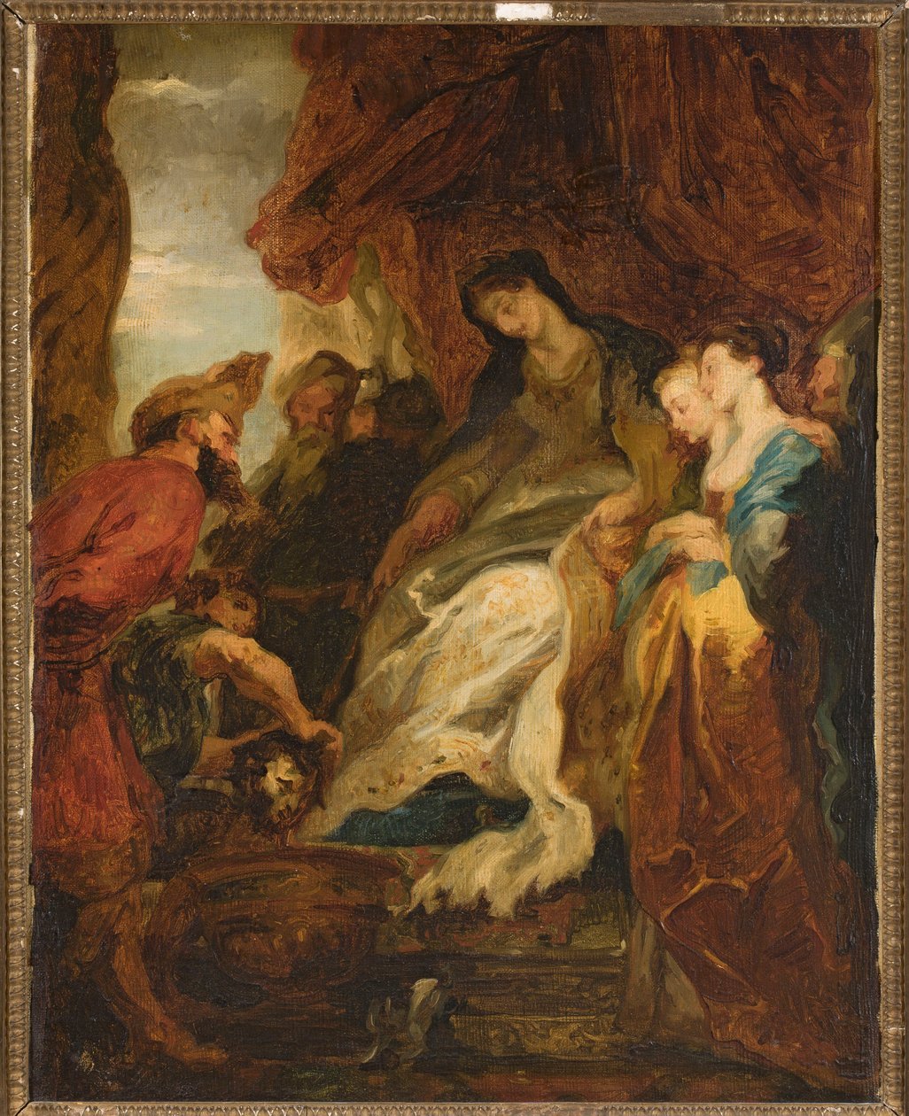 Tomiri ordina che la testa di Ciro sia immersa in una bacinella di sangue (Erodoto, Storie, I, 214) da Peter Paul Rubens