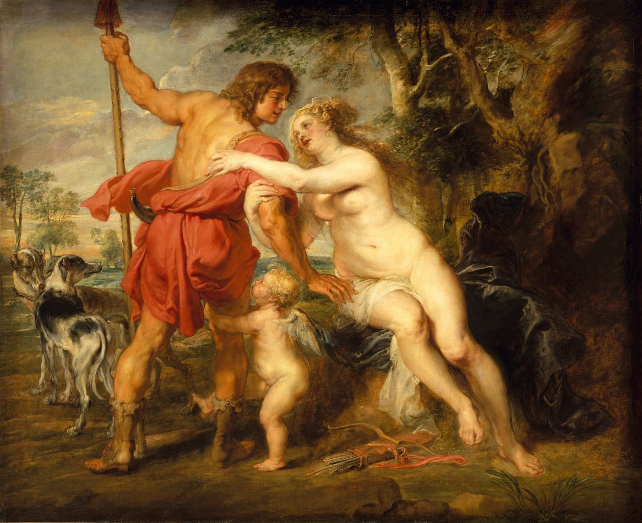 Venere e Adone, probabilmente metà degli anni 1630 da Peter Paul Rubens