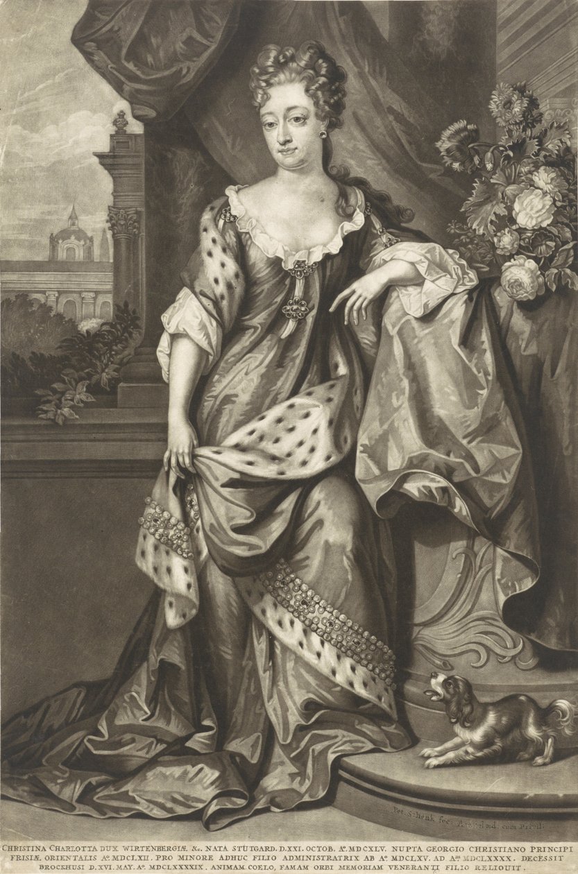 Christine Charlotte di Württemberg, Principessa della Frisia orientale da Peter Schenk