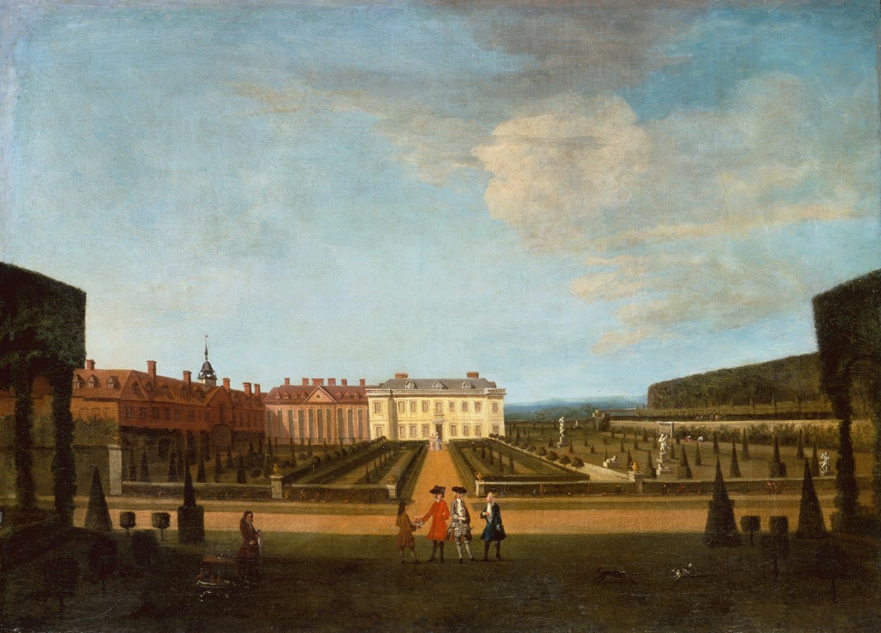 Veduta del giardino e del parterre principale di Winchendon House da Peter Tillemans