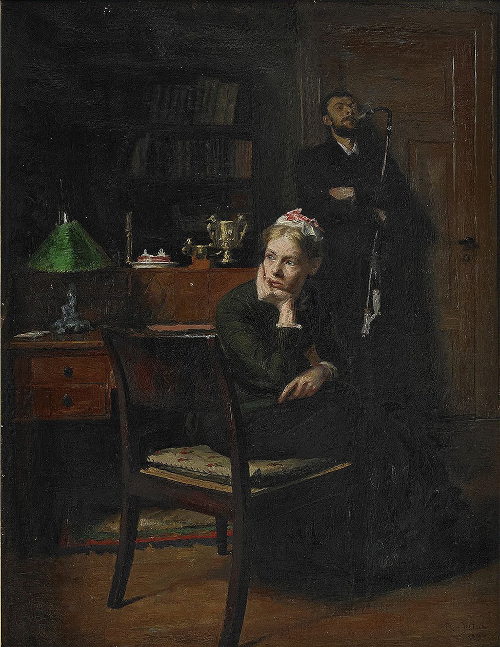 Scena familiare in un interno, 1885 da Peter Vilhelm Ilsted