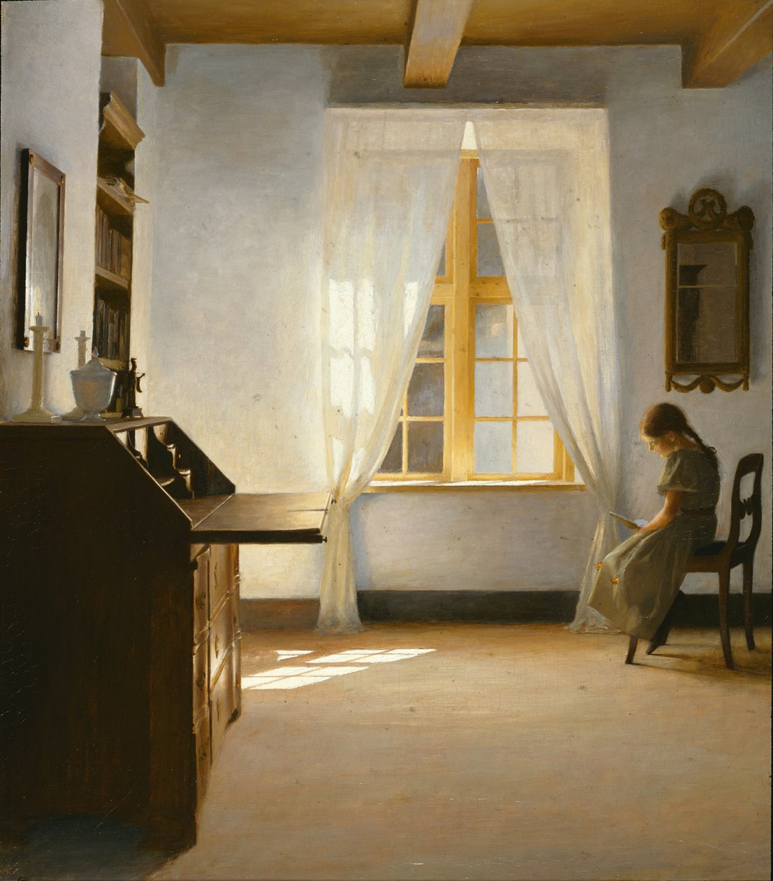 Ragazza che legge, 1901 da Peter Vilhelm Ilsted