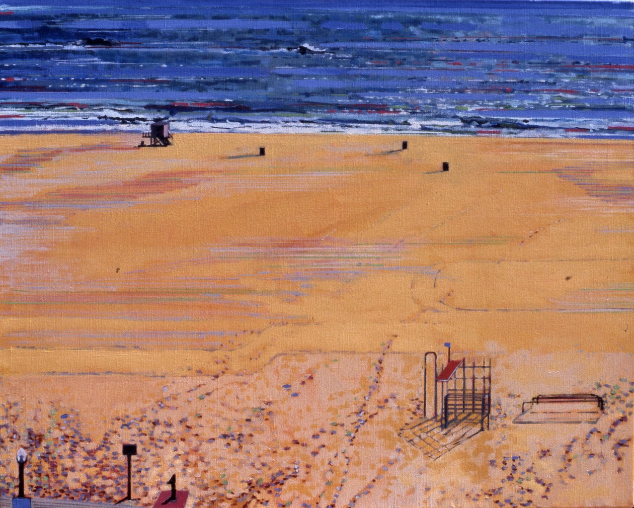 Dalla spiaggia: Santa Monica, 2003 (olio su tela) da Peter Wilson