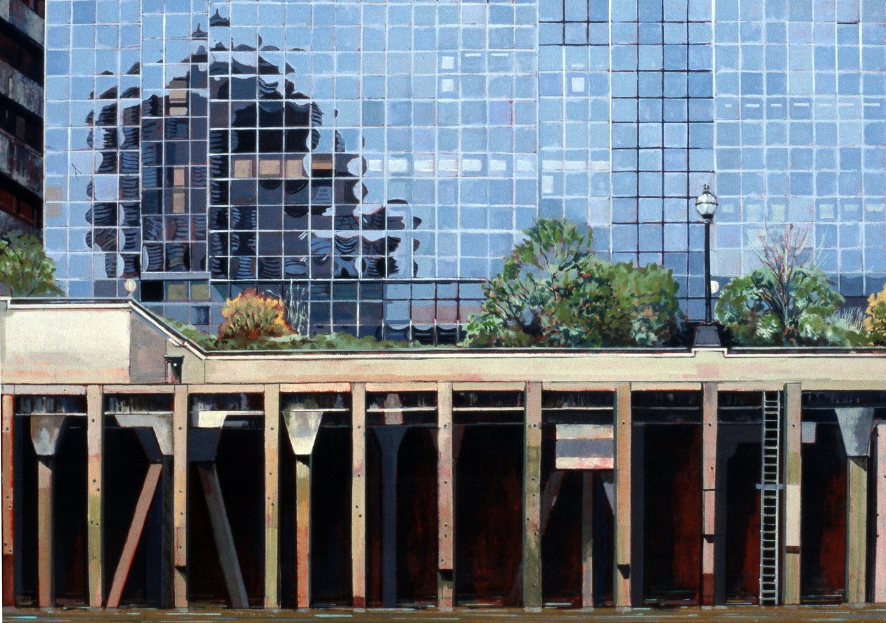 Vicino al London Bridge, 2006 (olio su tela) da Peter Wilson