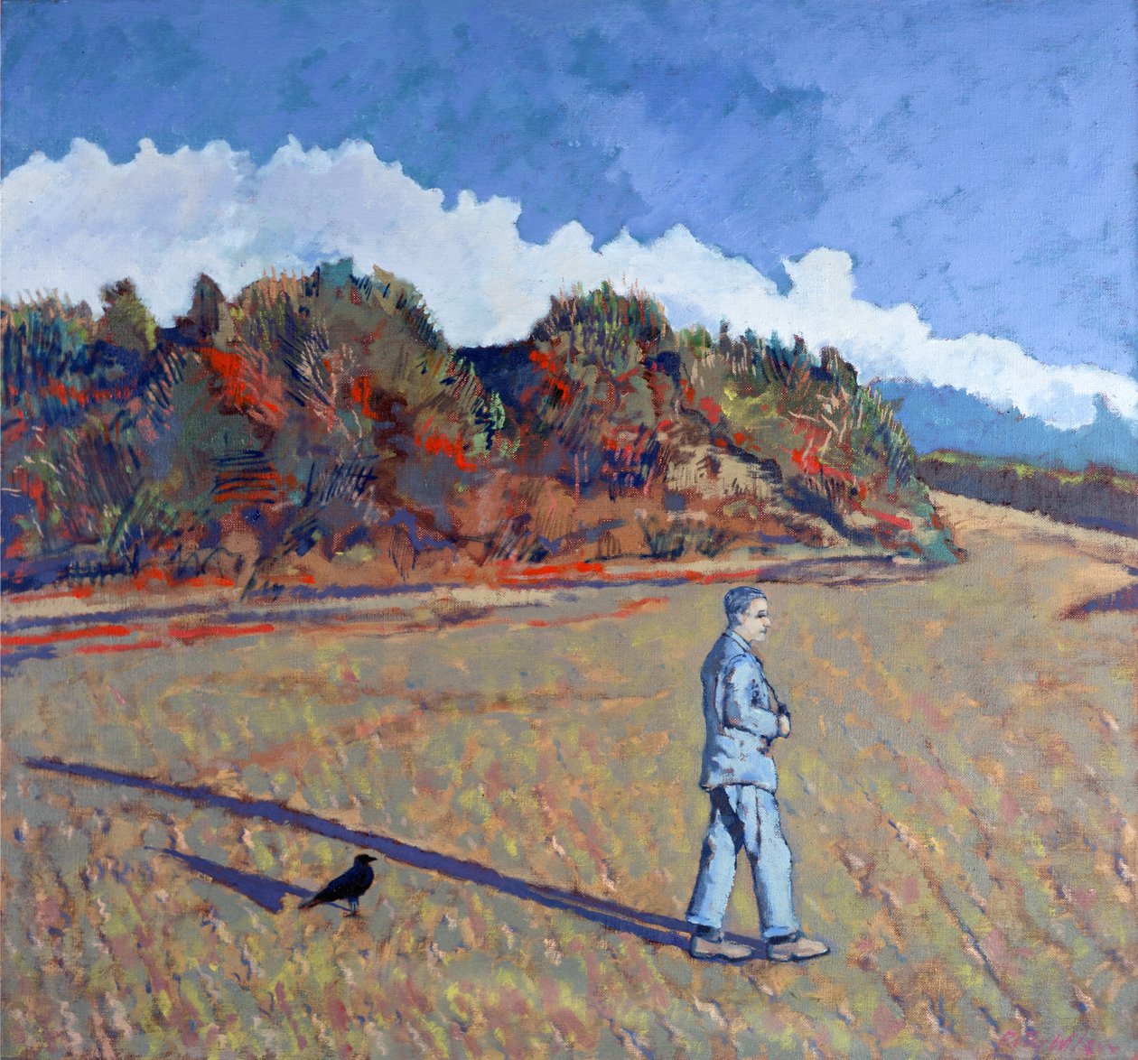 Ombra sulla spiaggia, 2000 (olio su tela) da Peter Wilson