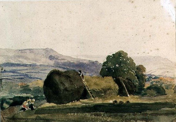 Paesaggio con covoni di fieno da Peter de Wint