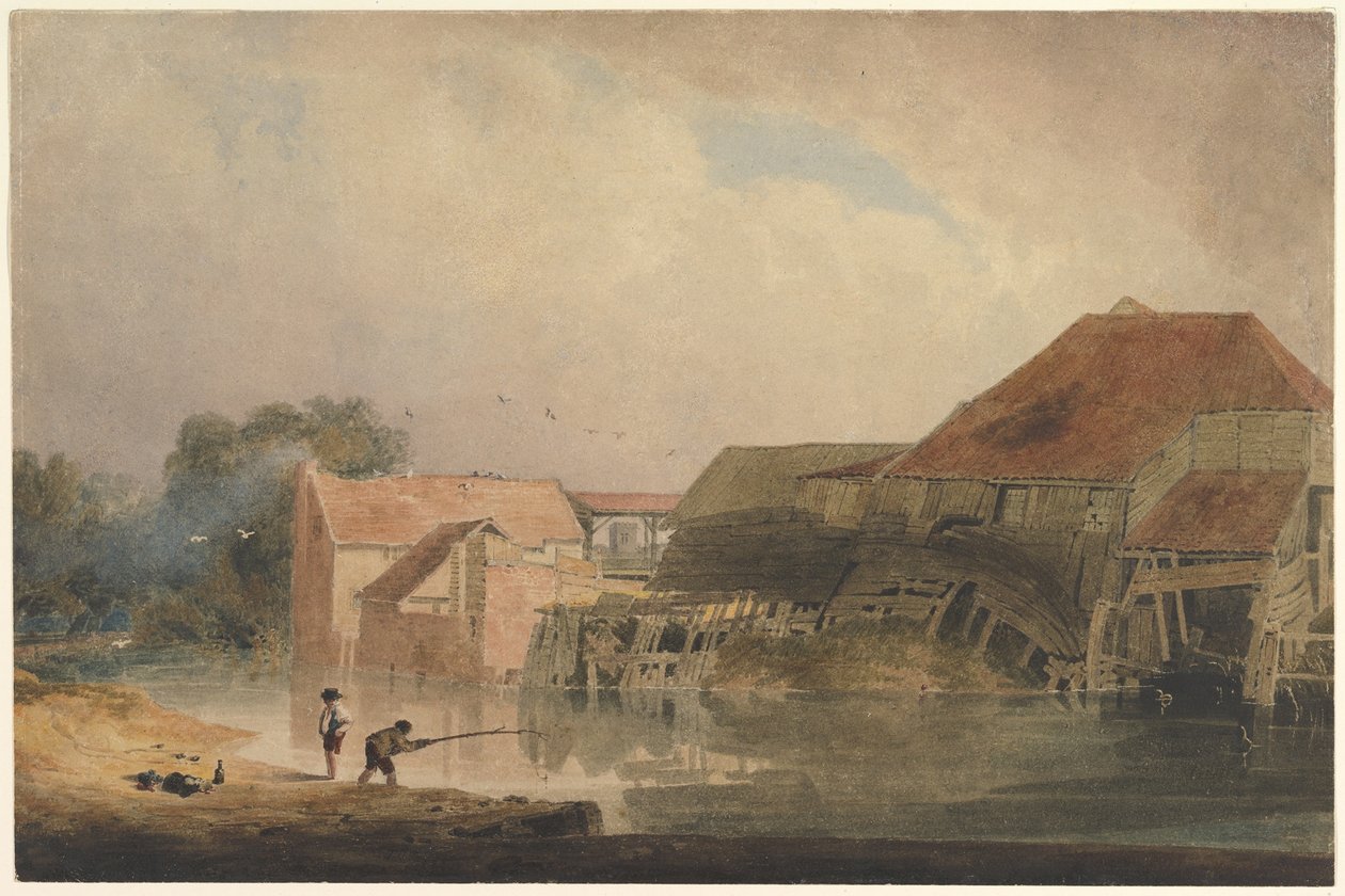 Scena lungo il fiume (Vecchio mulino) da Peter de Wint