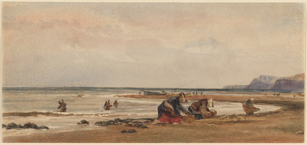 Raccoglitori di alghe sulla spiaggia di Redcar, nello Yorkshire da Peter de Wint