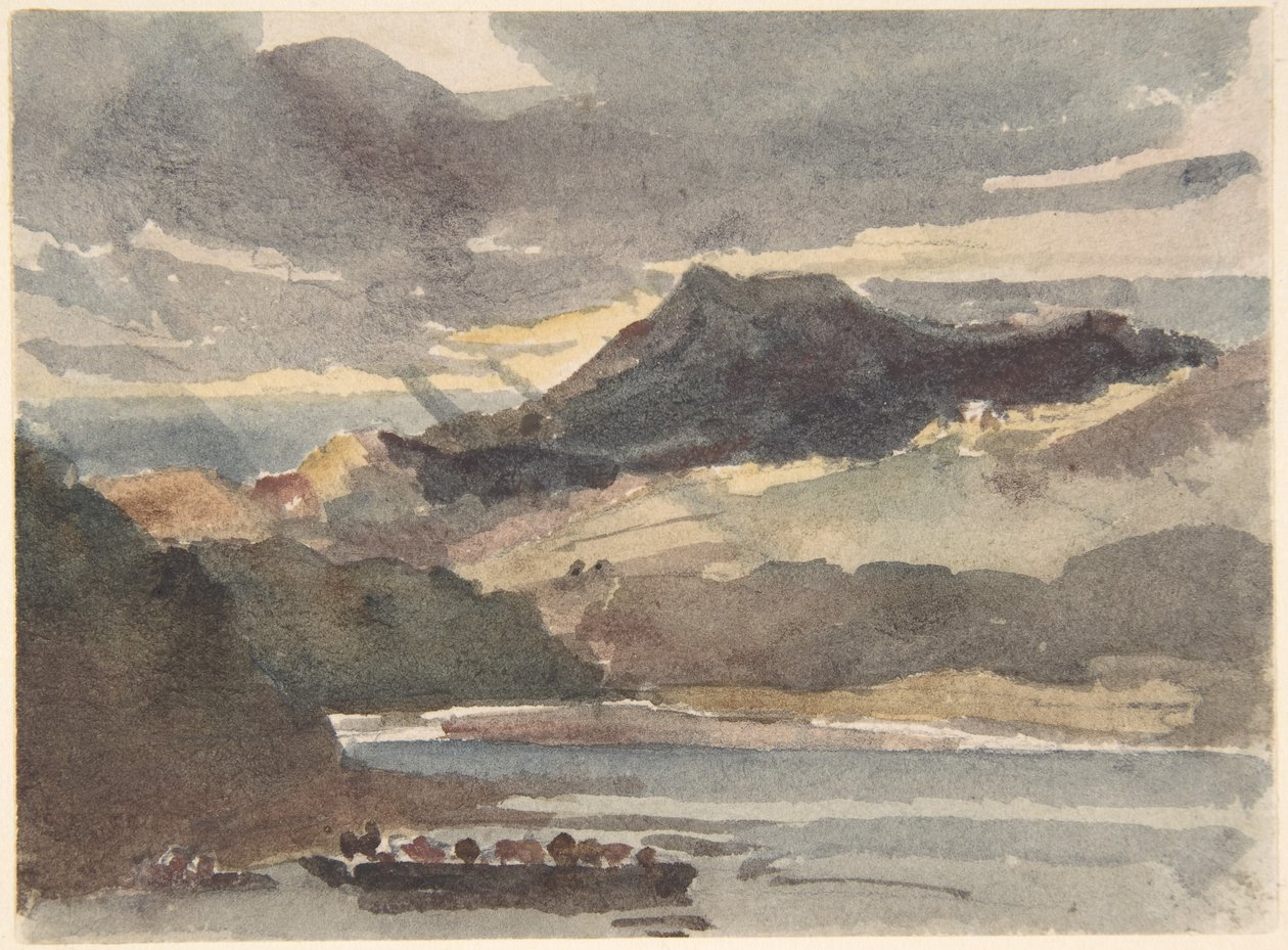 Studio per "The Ferry" – Snowdon visto da Lyyn Padran, Galles del Nord da Peter de Wint