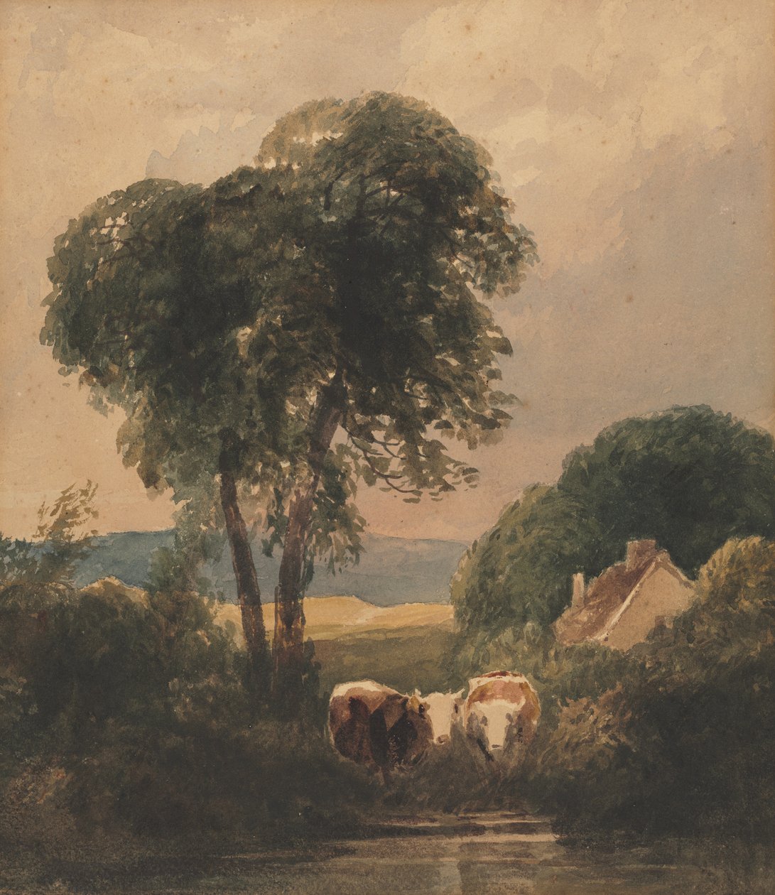 Paesaggio gallese con bestiame da Peter de Wint