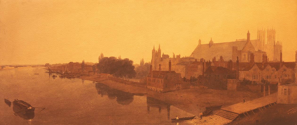 Abbazia di Westminster e Sala e Vecchie Case del Parlamento da Peter de Wint