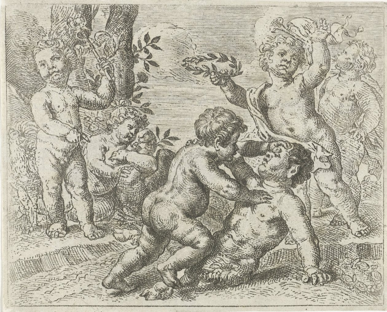 Putti combattenti da Peter van Lint