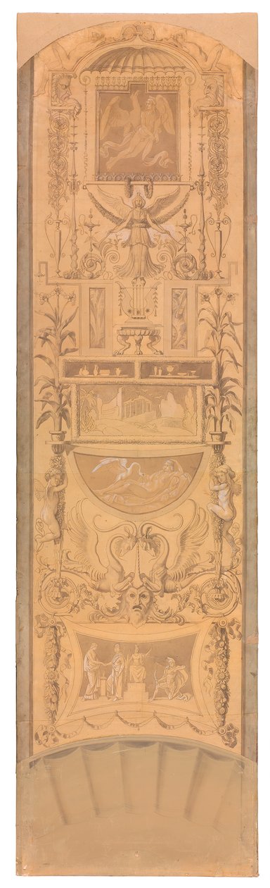 Arabeske mit Darstellungen des Ganymed, der Leda und der Verwundung Achills da Peter von Cornelius