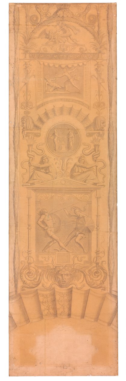 Arabeske mit Darstellungen des Ödipus, des Eteokles und Polyneikes da Peter von Cornelius