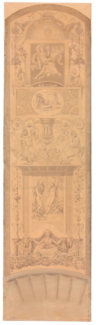 Arabeske mit Darstellungen des Raubes der Persephone, des verwundeten Philoktet und der Befreiung der Andromeda da Peter von Cornelius