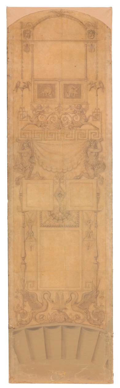 Arabeske mit Mischwesen, (Bildfelder nicht ausgeführt) da Peter von Cornelius