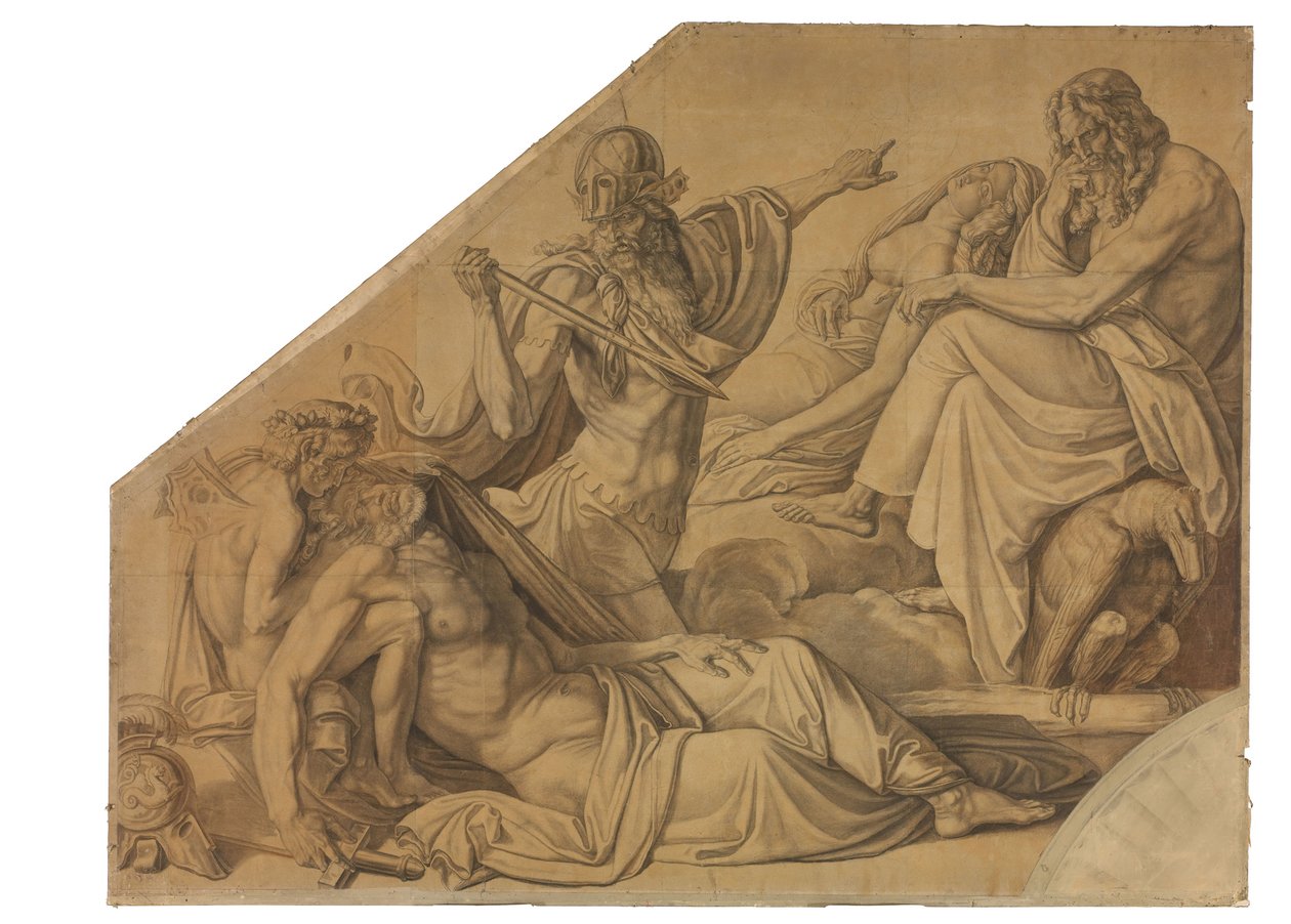 Der Traum des Agamemnon. Karton zu den Deckenbildern der Münchner Glyptothek da Peter von Cornelius