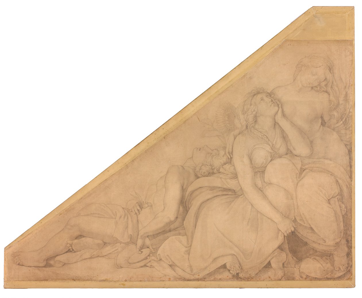 Hyakinthos, Klythia, Leukothoe, in Blumen verwandelt da Peter von Cornelius