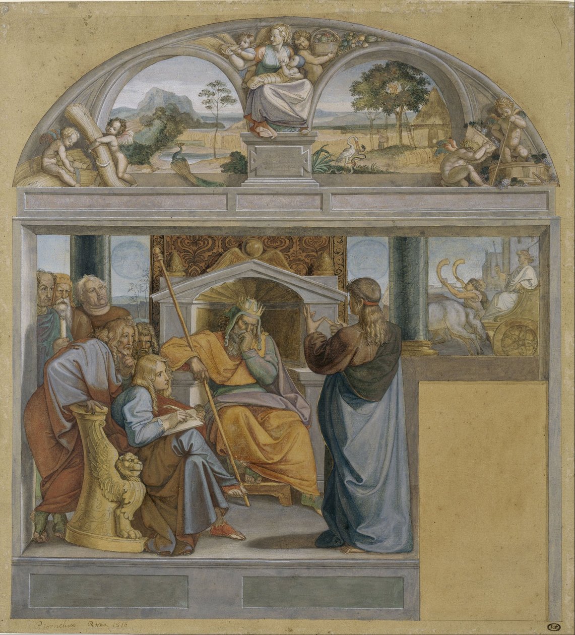 Giuseppe interpreta i sogni del faraone da Peter von Cornelius