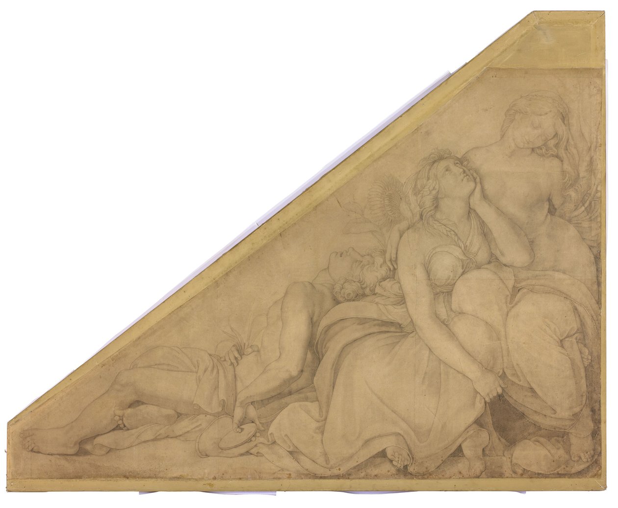 Leukothoe, Klytia und Hyakinthos, in Blumen verwandelt. Karton zu den Deckenbildern der Münchner Glyptothek da Peter von Cornelius