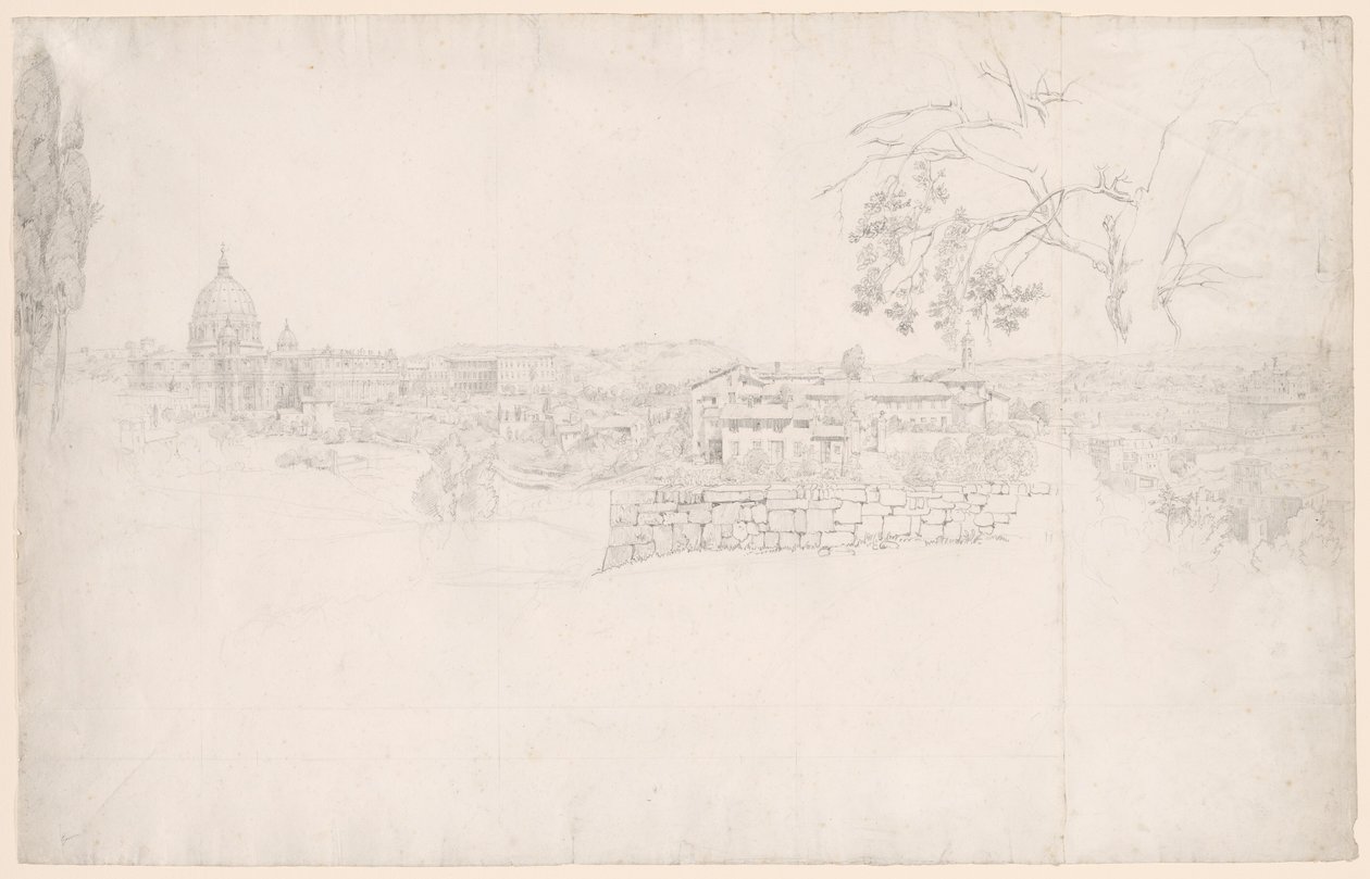 Panorama fantastico di Roma da San Pietro al Castel Sant