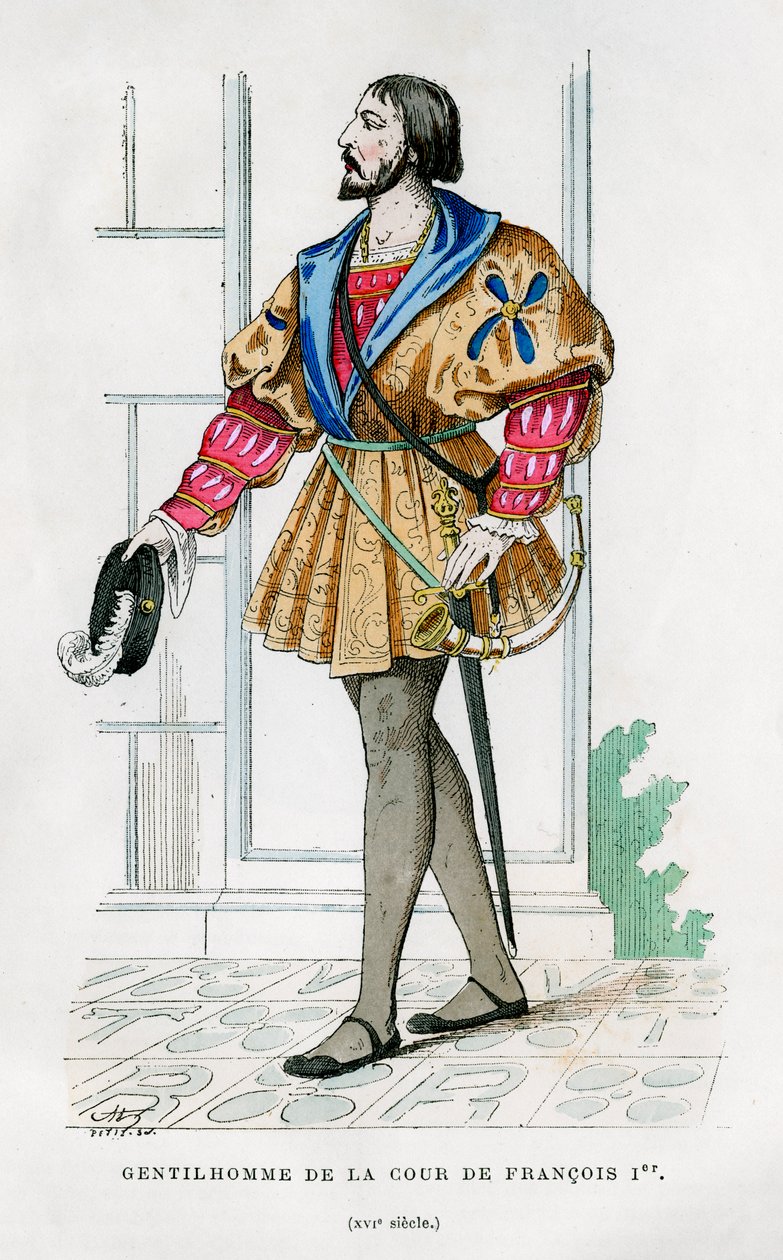 Gentiluomini della corte di Francesco I di Francia, XVI secolo 1882-1884 da Petit