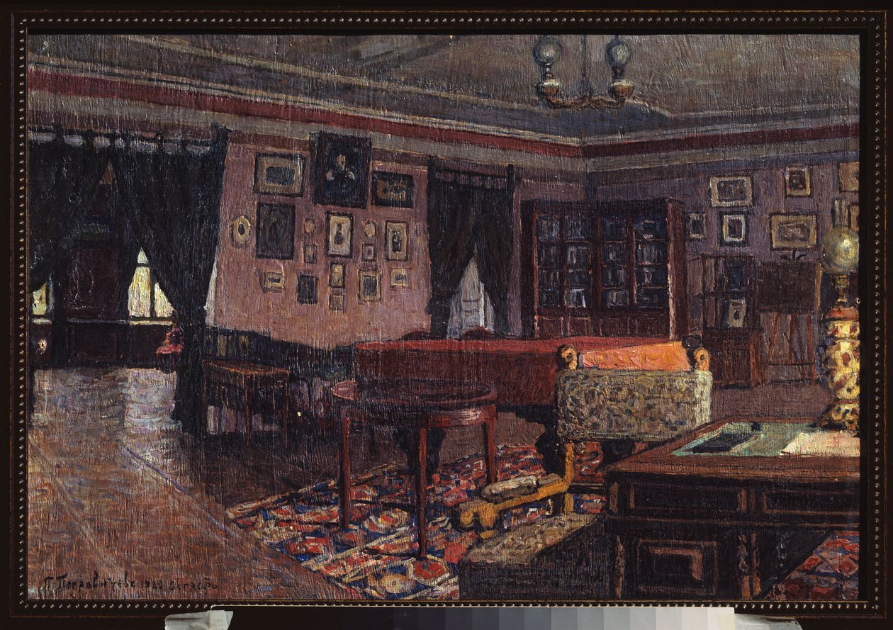 Il salone nella casa di Peter Ilich Tchaikovsky da Petr Ivanovic Petrovichev