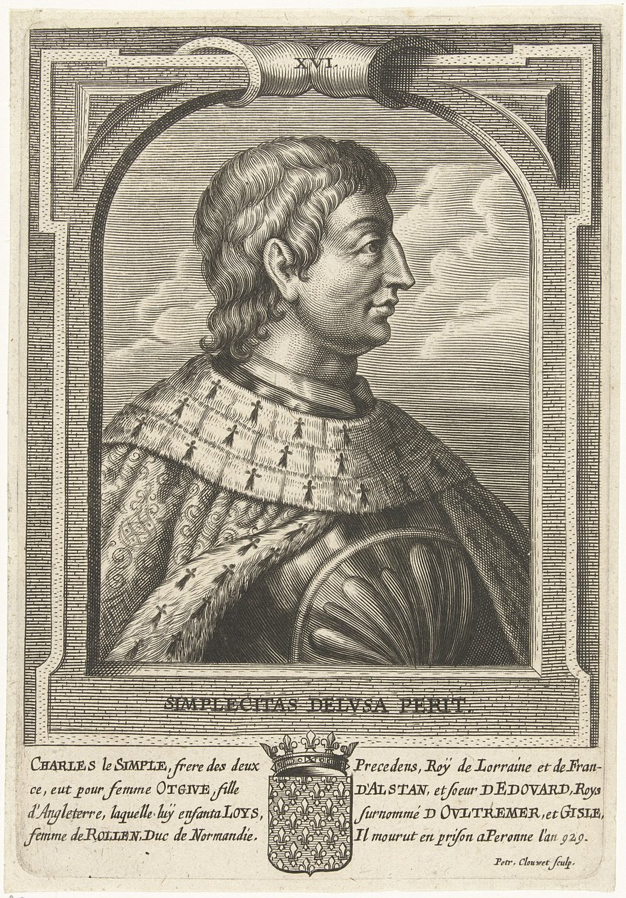 Carlo III il Semplice, Re della Francia Occidentale da Petrus Clouwet