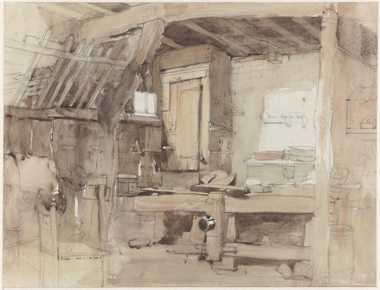 Angolo della falegnameria della casa Klingelbeek a Oosterbeek da Petrus Franciscus Greive