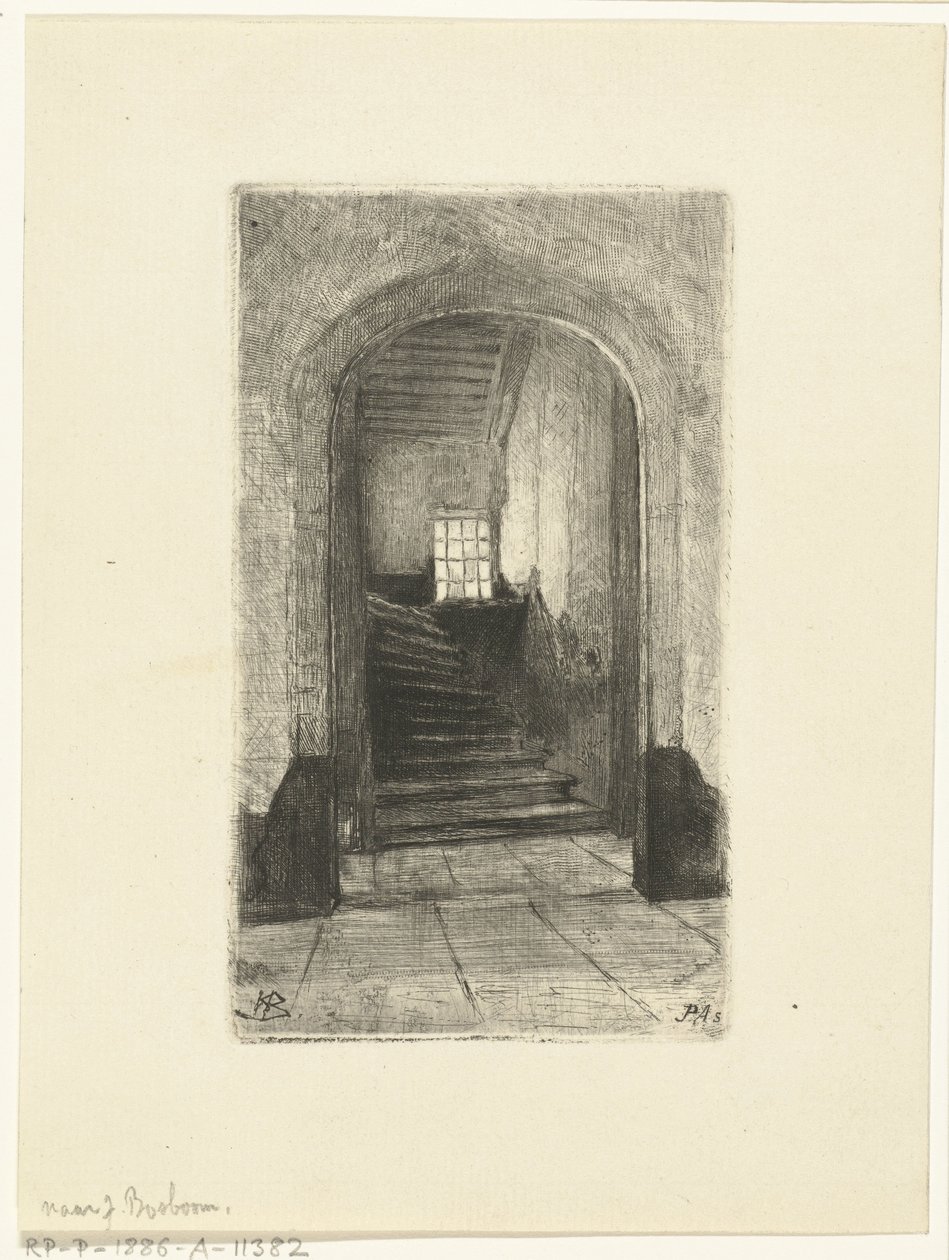 Veduta della scala nel Prinsenhof a Delft da Petrus Johannes Arendzen