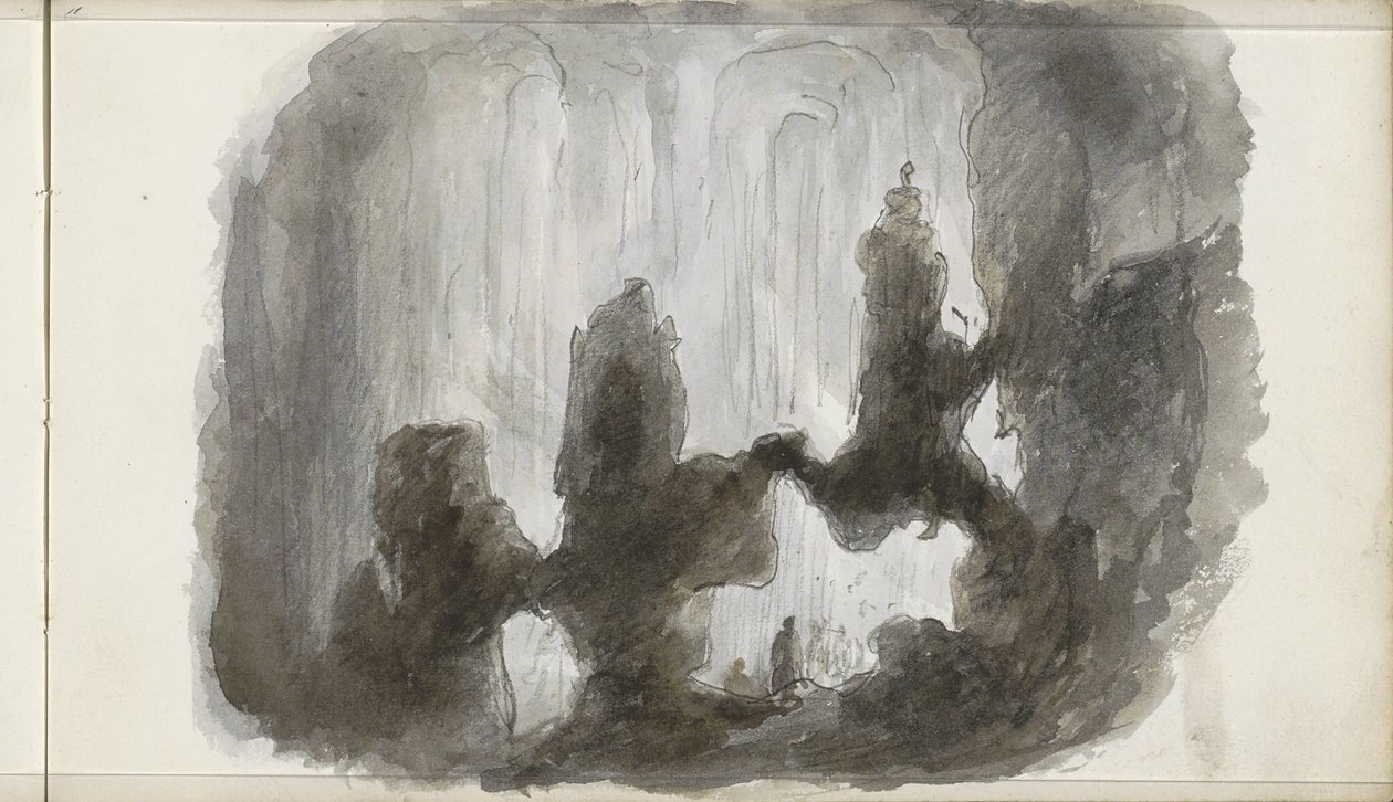 Grotta di stalattiti da Petrus Johannes Schotel