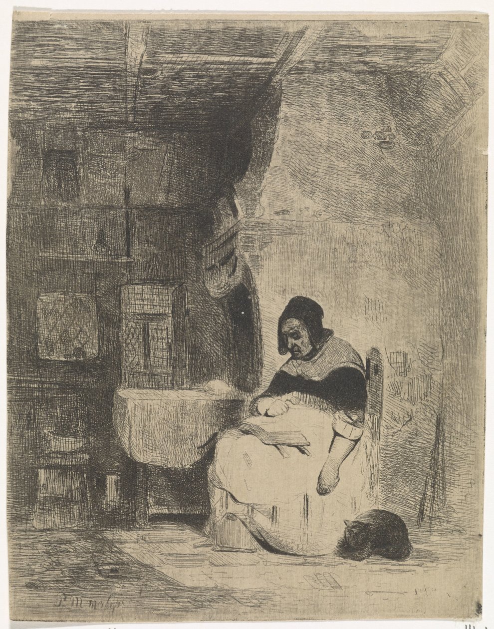 Donna che legge da Petrus Marius Molijn