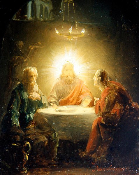 Cristo spezza il pane da Petrus van Schendel