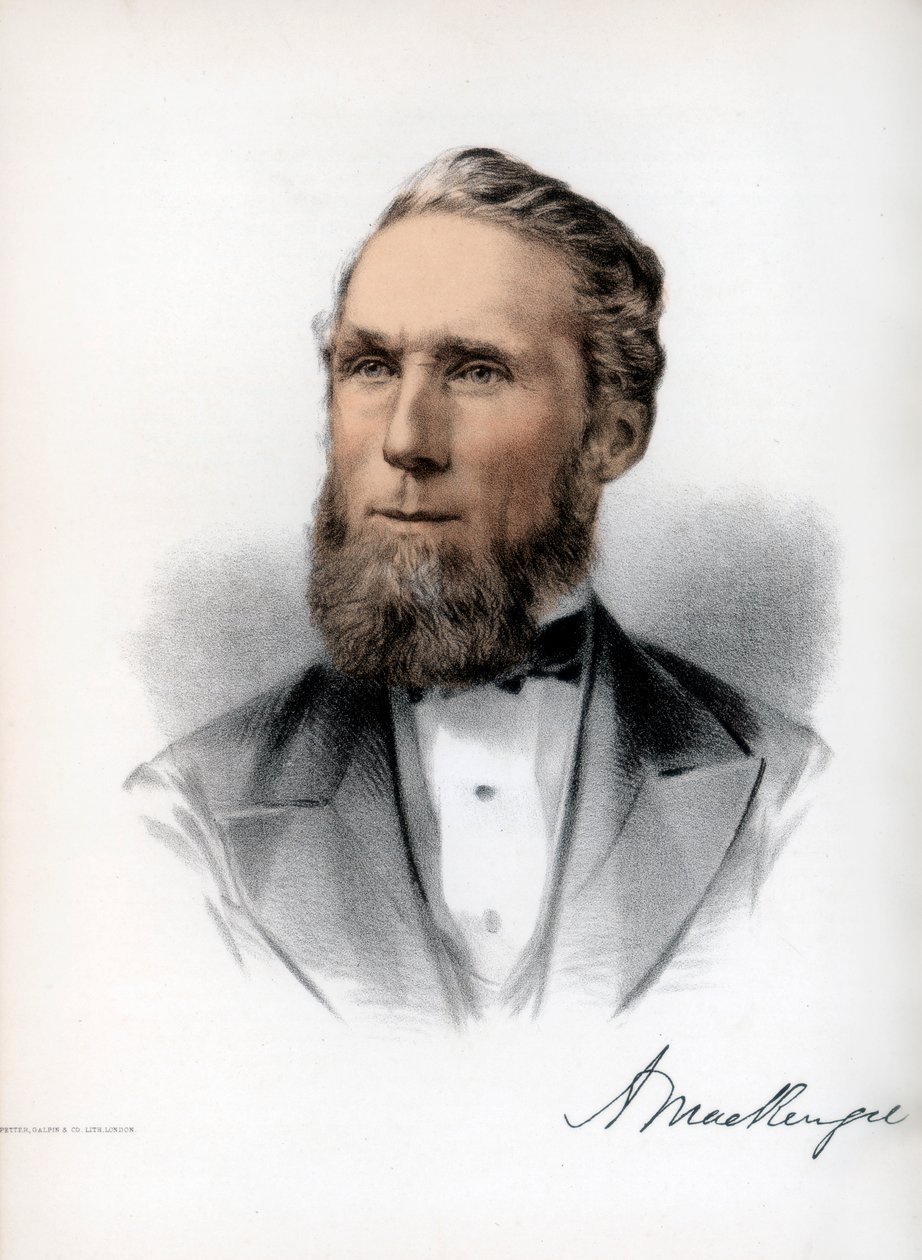 Alexander Mackenzie, secondo primo ministro del Canada, c1890 da Petter and Galpin Cassell