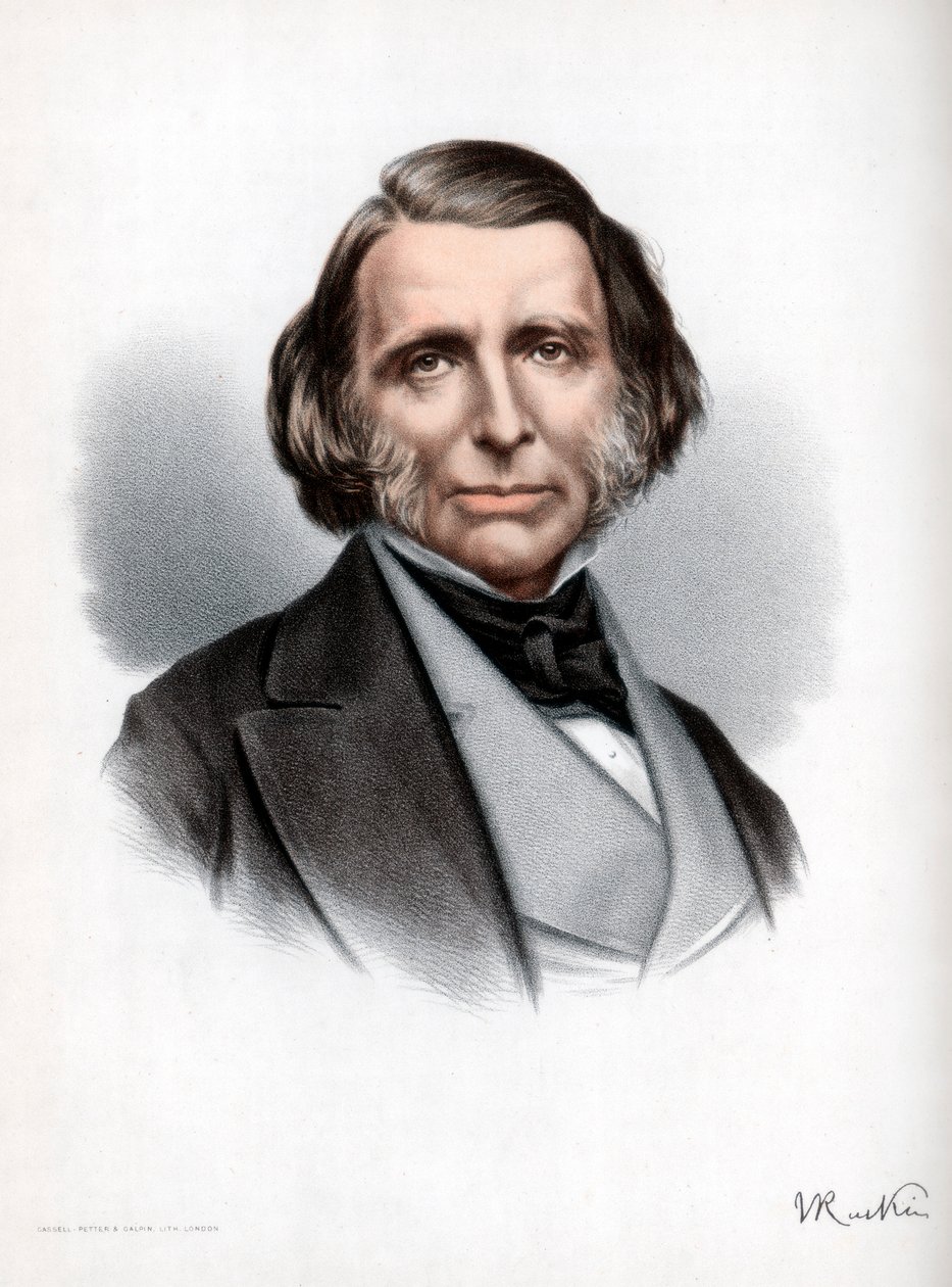 John Ruskin, autore, poeta, artista e critico britannico da Petter and Galpin Cassell