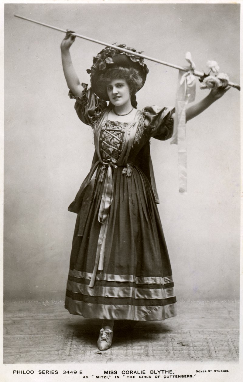 Miss Coralie Blythe come Mitzi, c1908 da Philco Publishing Company