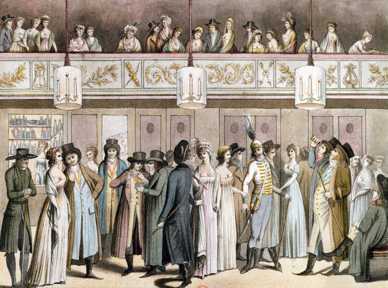 La passeggiata del Palais Royal, 1792 da Philibert Louis Debucourt