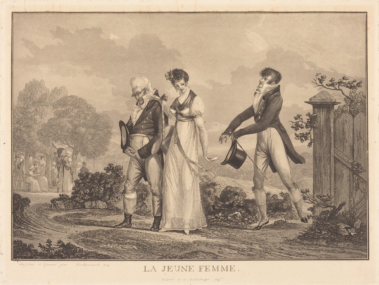 La giovane donna da Philibert-Louis Debucourt
