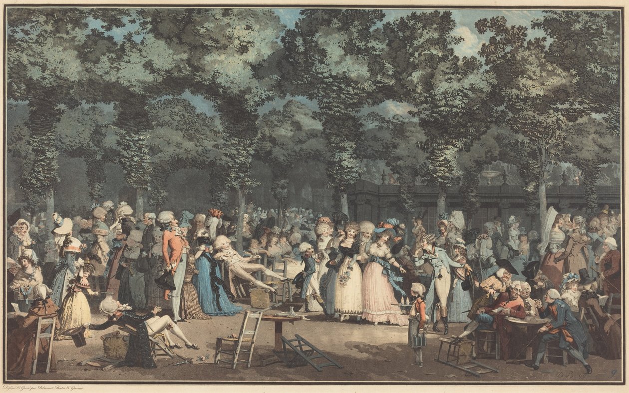La passeggiata pubblica da Philibert-Louis Debucourt