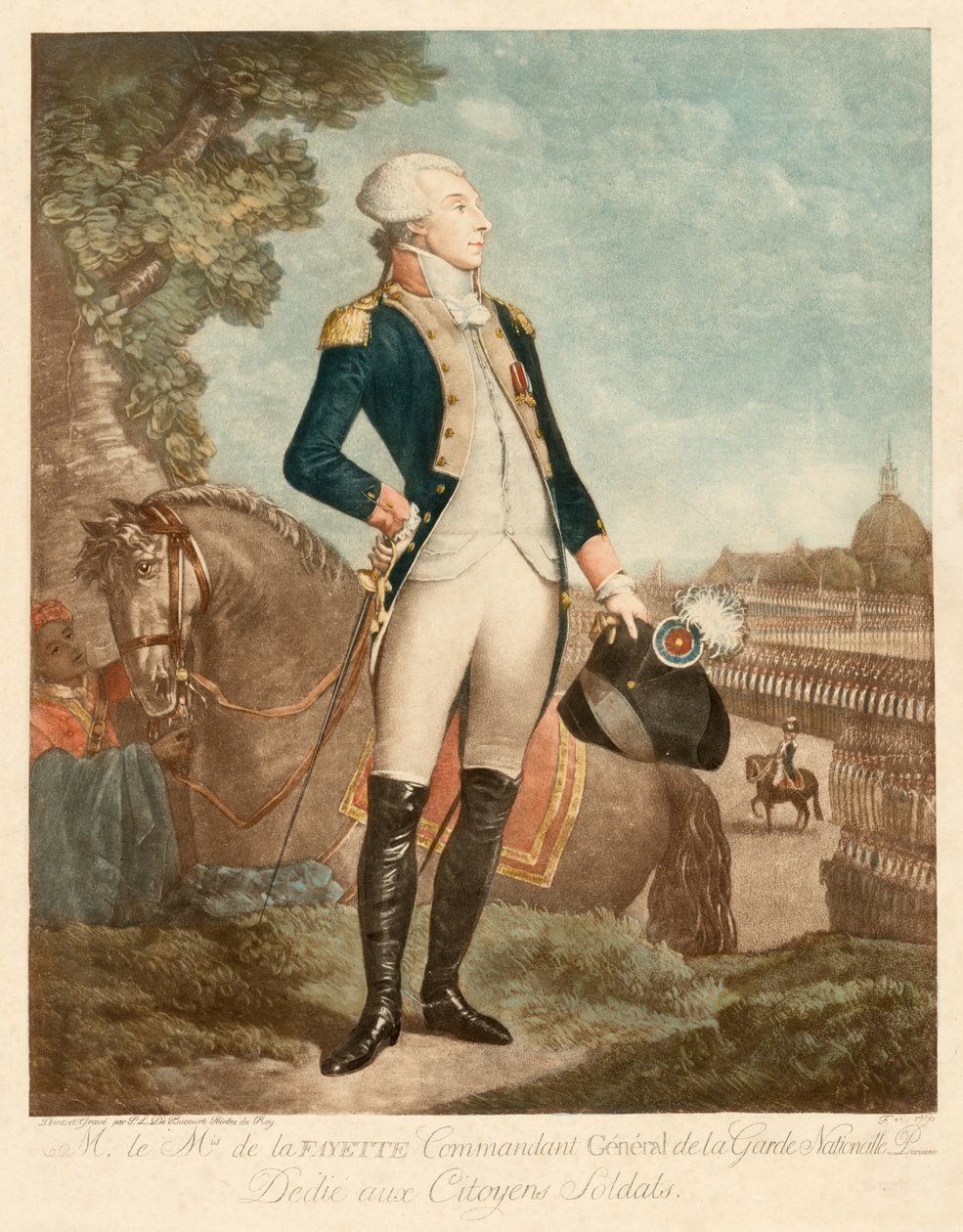 Marchese de Lafayette da Philibert-Louis Debucourt
