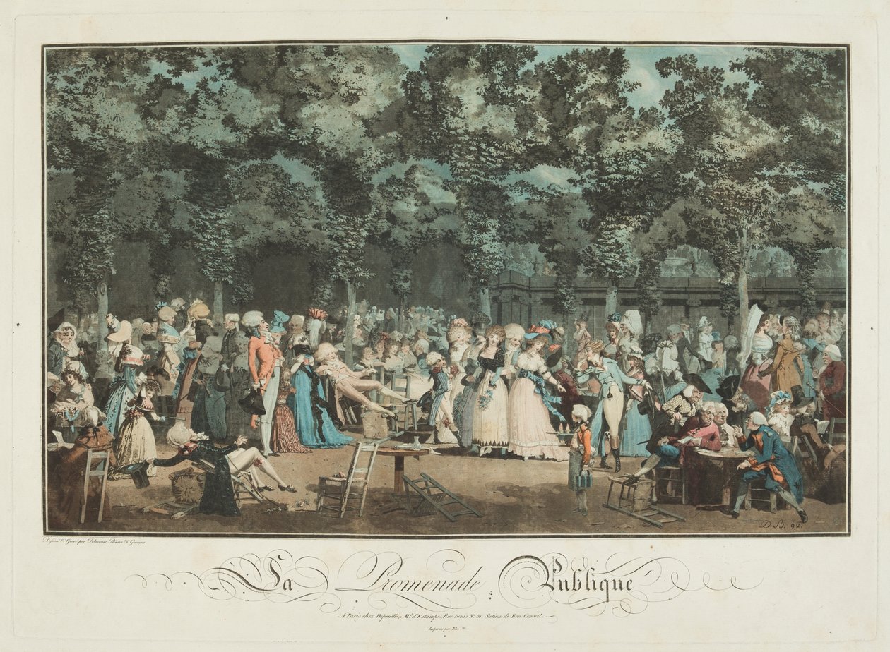 La passeggiata pubblica da Philibert Louis Debucourt
