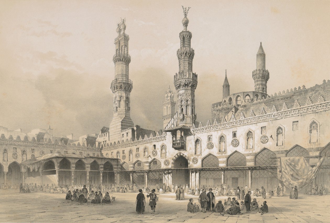 Cortile della Moschea di Al Ahzar da Philibert Joseph Girault de Prangey