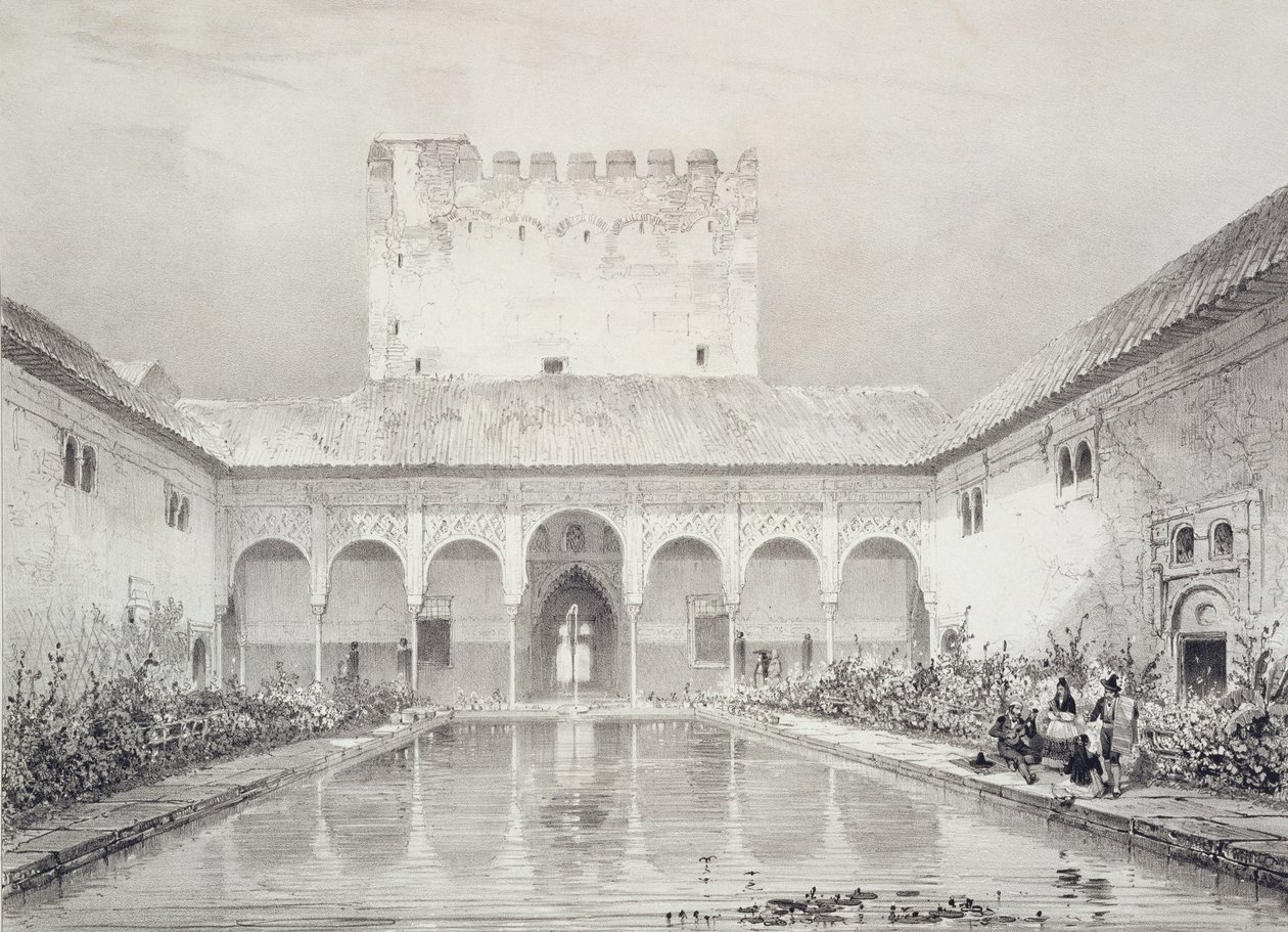 Piscina e fontana nel cortile dell