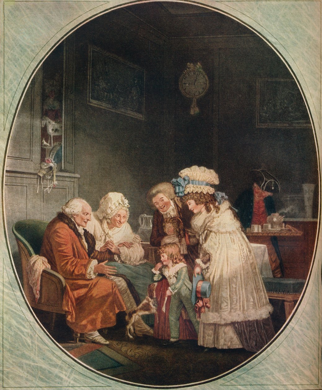 Le Compliment ou La Matinee Du Jour De Lan, 1887, 1916 da Philibert Louis Debucourt
