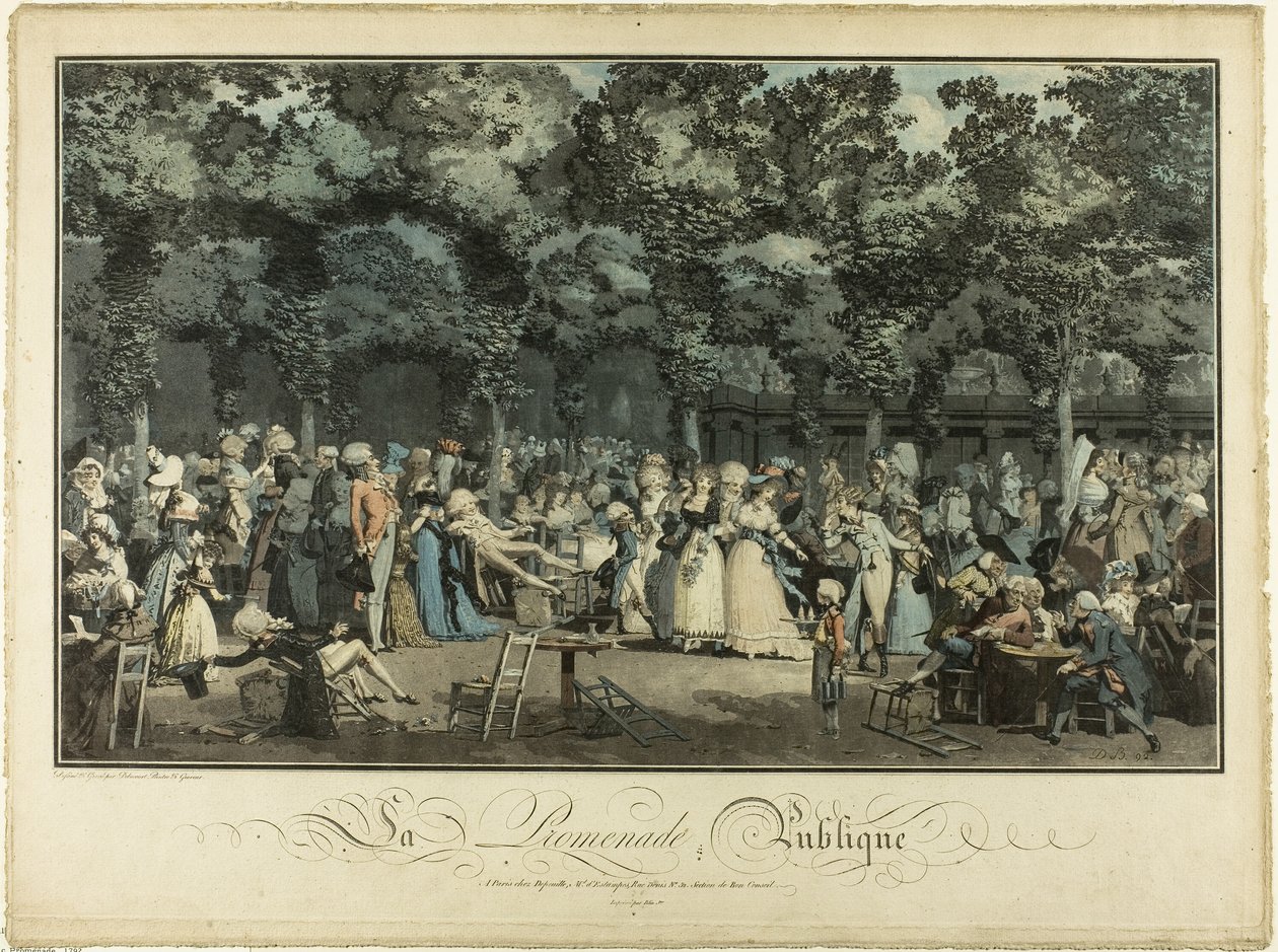 Passeggiata pubblica da Philibert Louis Debucourt