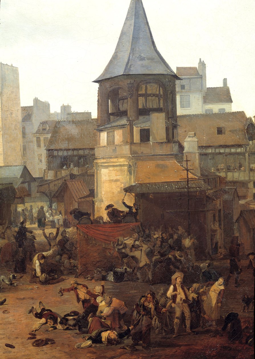 Festeggiamenti dati dalla città di Parigi alle Halles il 21/01/1782 in occasione della nascita del Delfino Luigi Giuseppe di Francia (1781-1789) (dettaglio) da Philibert Louis Debucourt