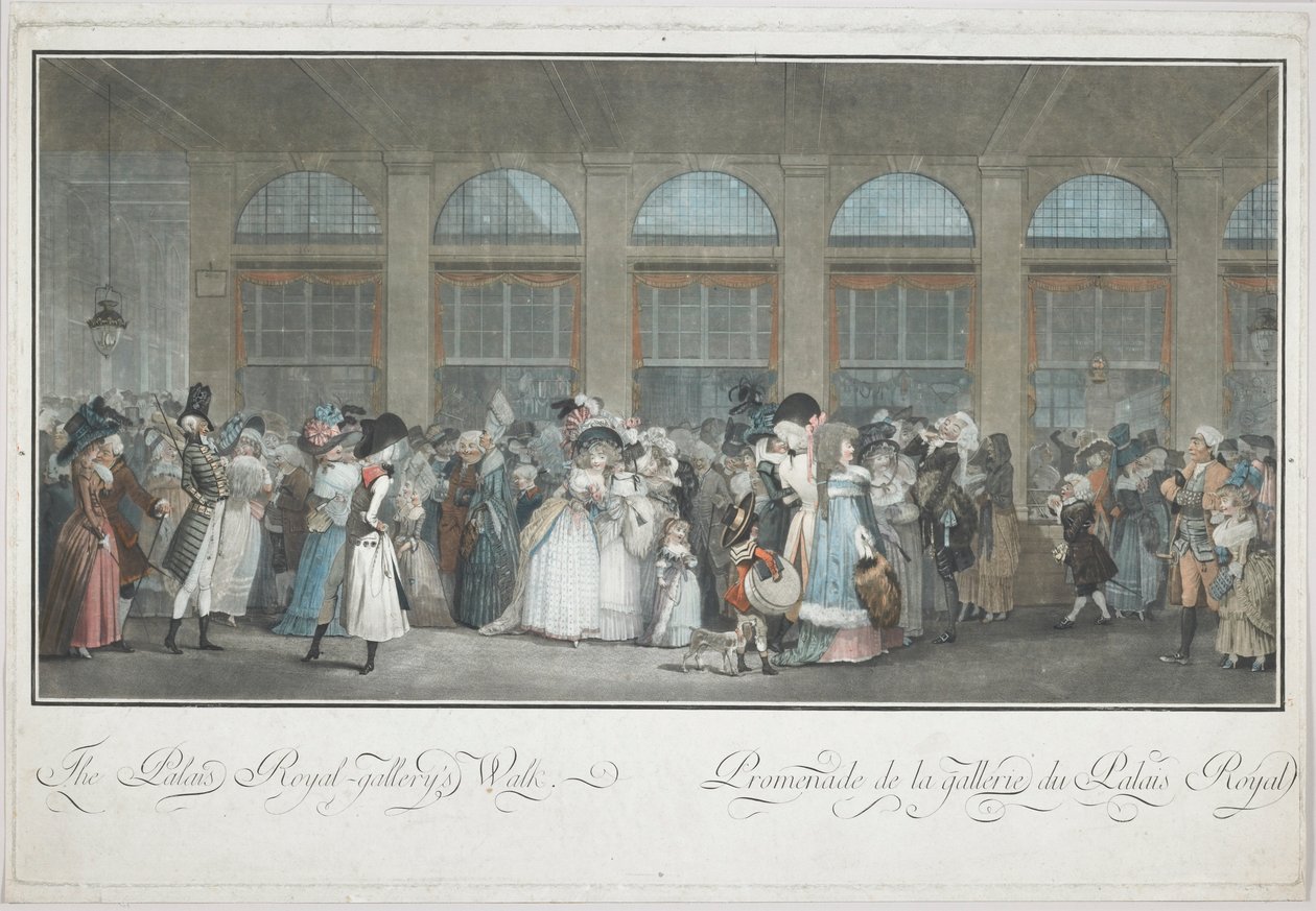La passeggiata della Galleria del Palais Royal da Philibert Louis Debucourt